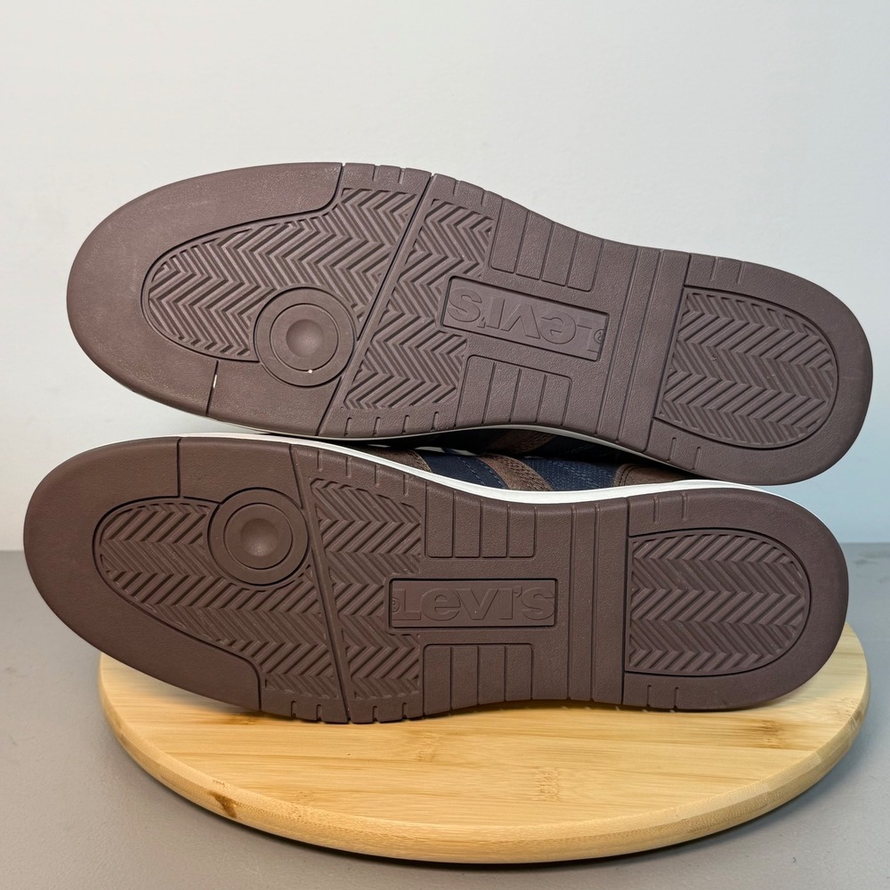 Levi's Drive Hi Sneakers Navy Brown Suede Leather Men's Size 13 Lace Up Outdoors - Picture 7 of 8